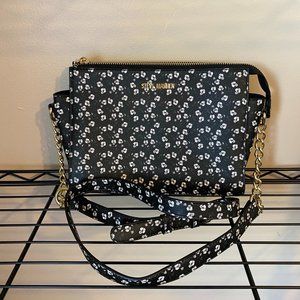 Black and white flower crossbody